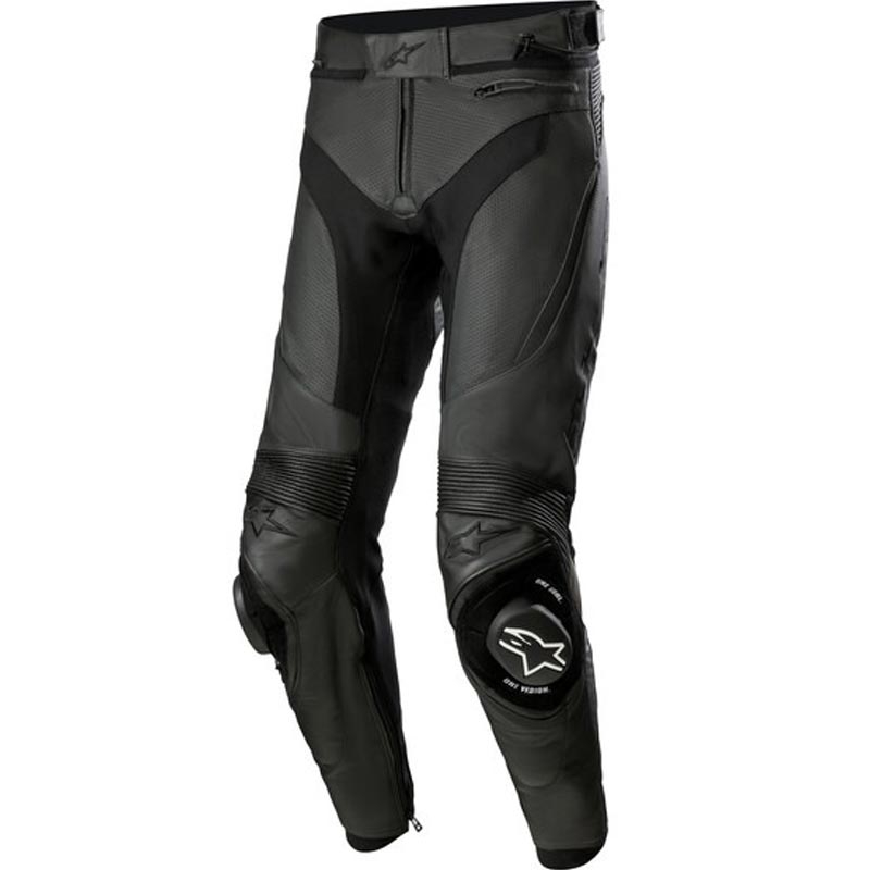 Кожени мотоциклетни панталони Alpinestars Missile 3 Airflow, черни