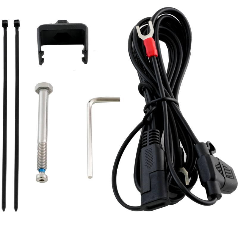MotoZem Claw PRO антивибрационен държач с безжично зарядно устройство и USB-C порт, черен