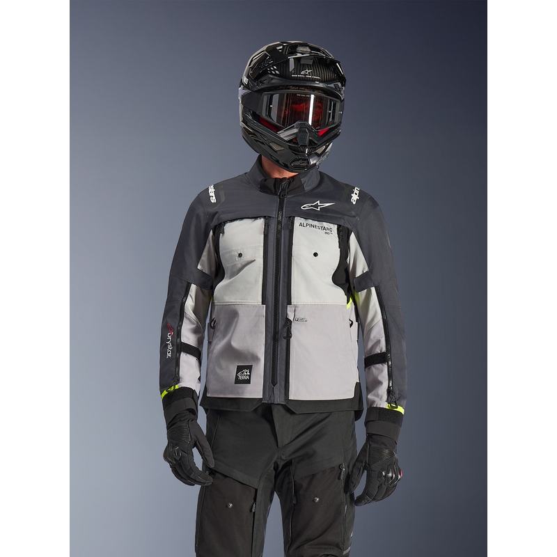 Мотоциклетно яке Alpinestars Cusco Drystar, светло сиво-светло синьо-тъмно синьо