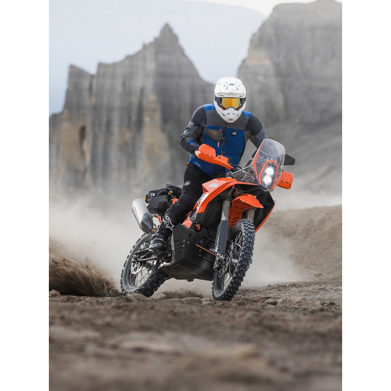 Мотоциклетни панталони Alpinestars Maxdura Dual, синьо-тъмносиво-оранжеви