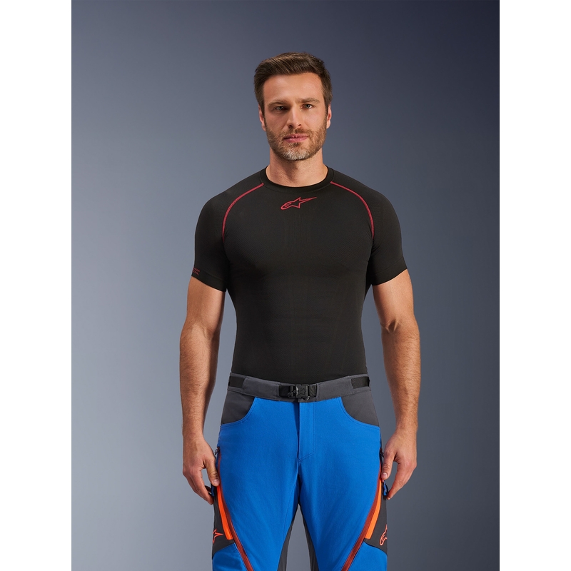 Мотоциклетни панталони Alpinestars Maxdura Dual, синьо-тъмносиво-оранжеви