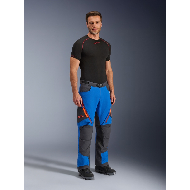 Мотоциклетни панталони Alpinestars Maxdura Dual, синьо-тъмносиво-оранжеви