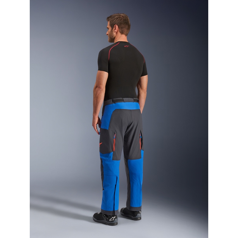 Мотоциклетни панталони Alpinestars Maxdura Dual, синьо-тъмносиво-оранжеви