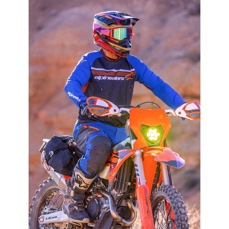Мотоциклетни панталони Alpinestars Maxdura Dual, синьо-тъмносиво-оранжеви
