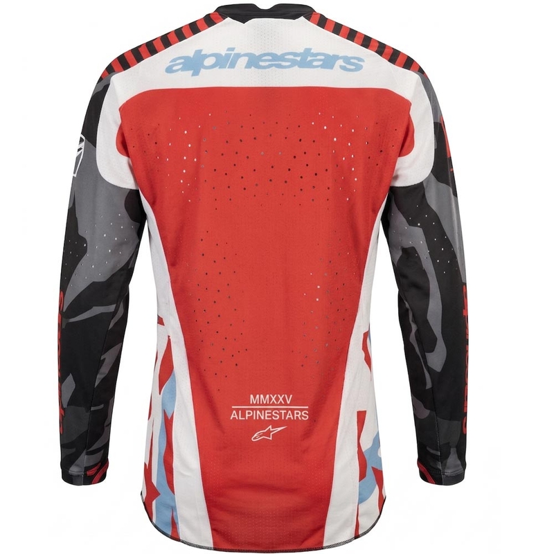 Alpinestars Techstar лимитирана серия Beast Coast мотокрос фланелка, сиво-черно-оранжева