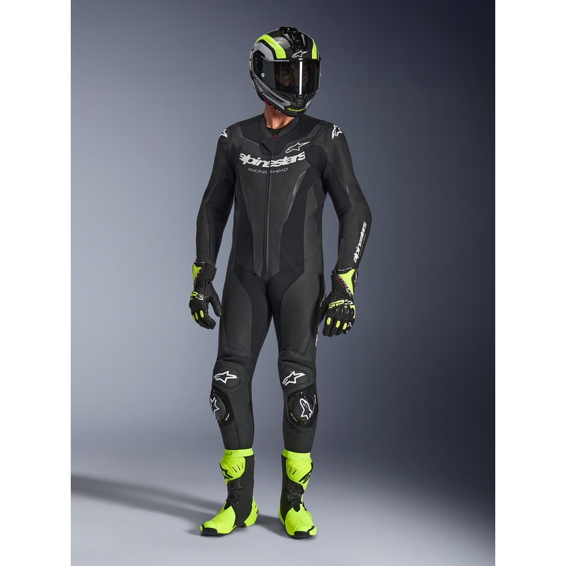Alpinestars GP FORCE V2 едноделен мотоциклетен костюм черно-бял