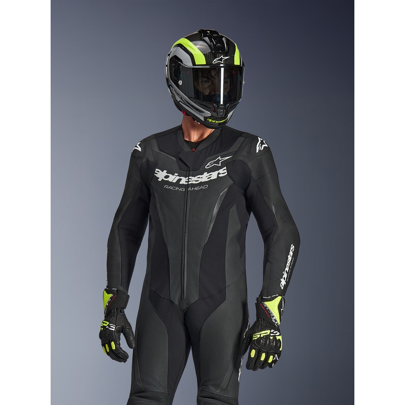 Alpinestars GP FORCE V2 едноделен мотоциклетен костюм черно-бял