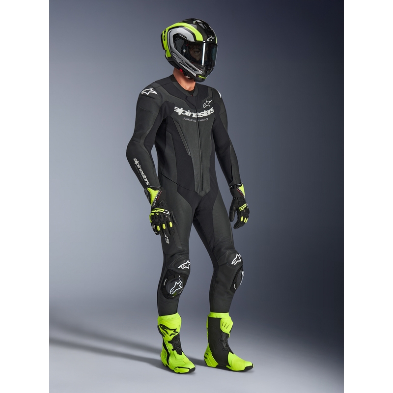 Alpinestars GP FORCE V2 едноделен мотоциклетен костюм черно-бял
