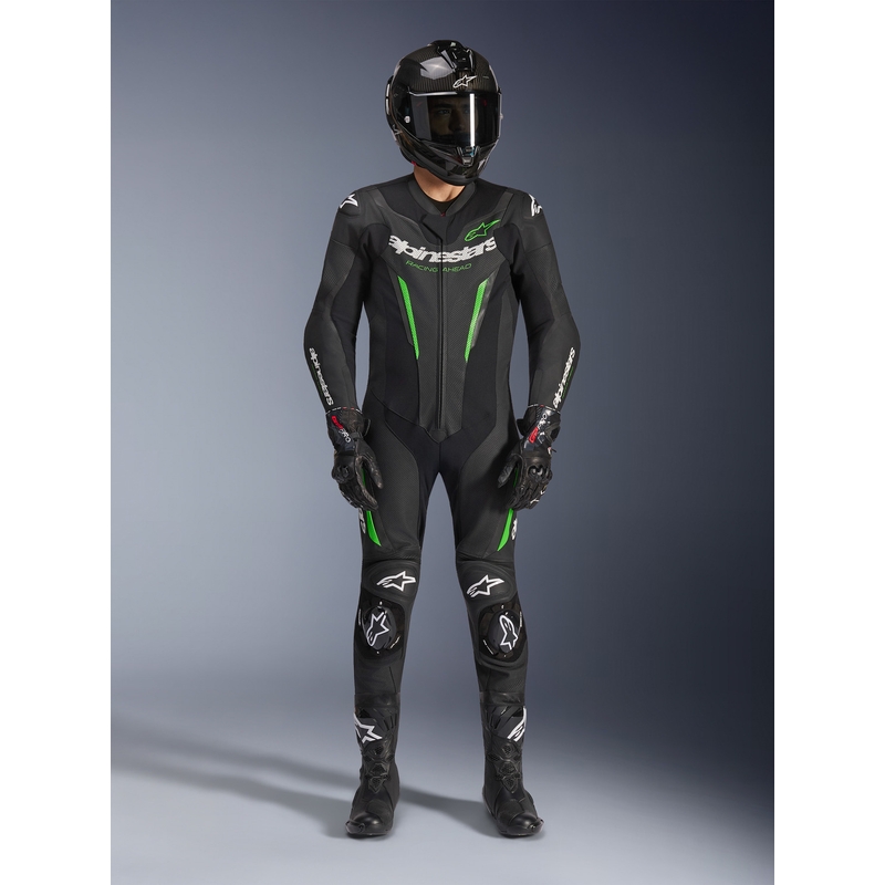Alpinestars GP FORCE V2 едноделен мотоциклетен костюм черно-зелен