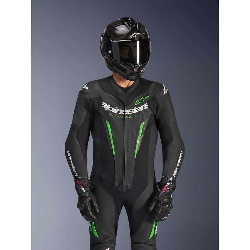 Alpinestars GP FORCE V2 едноделен мотоциклетен костюм черно-зелен