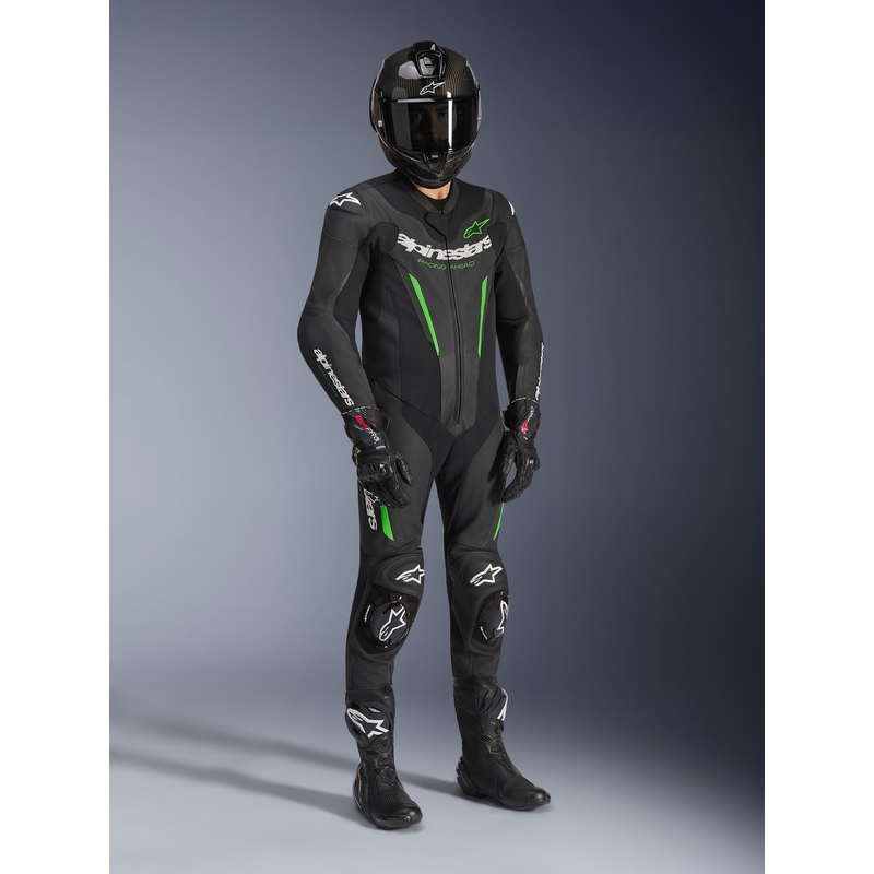 Alpinestars GP FORCE V2 едноделен мотоциклетен костюм черно-зелен