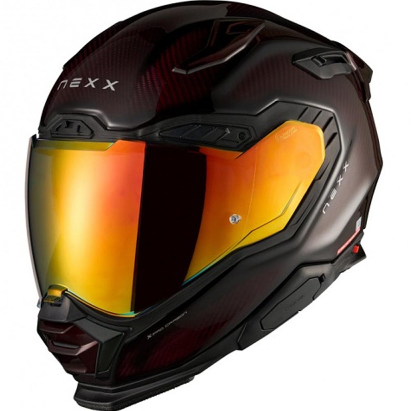 Nexx X.WST3 Lava Carbon Мотоциклетна каска с пълно лице, червена