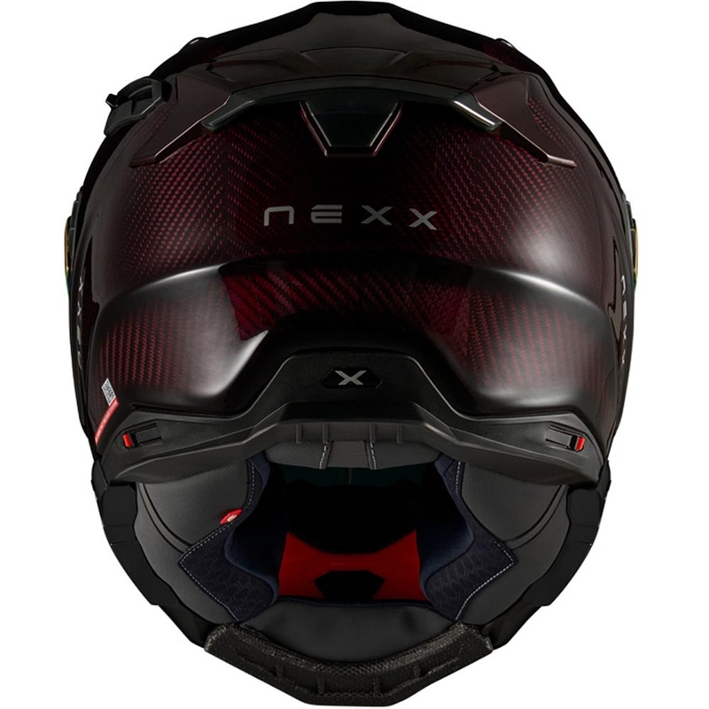 Nexx X.WST3 Lava Carbon Мотоциклетна каска с пълно лице, червена