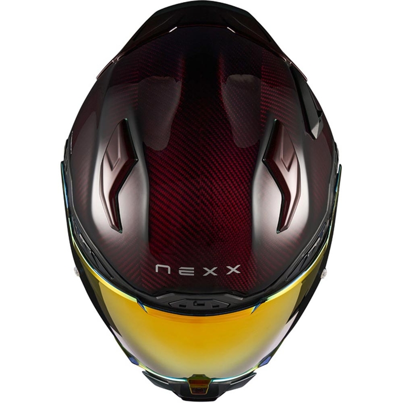 Nexx X.WST3 Lava Carbon Мотоциклетна каска с пълно лице, червена