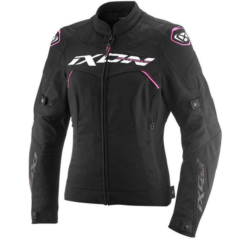 Дамско мотоциклетно яке IXON Meteor 31 Lady черно-бяло-розово