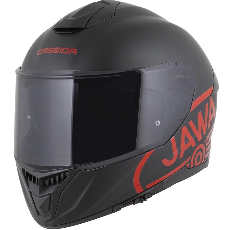 Cassida Integral GT 2.1 Jawa Solid каска за мотоциклет с пълно лице, матово черно-лъскаво червено