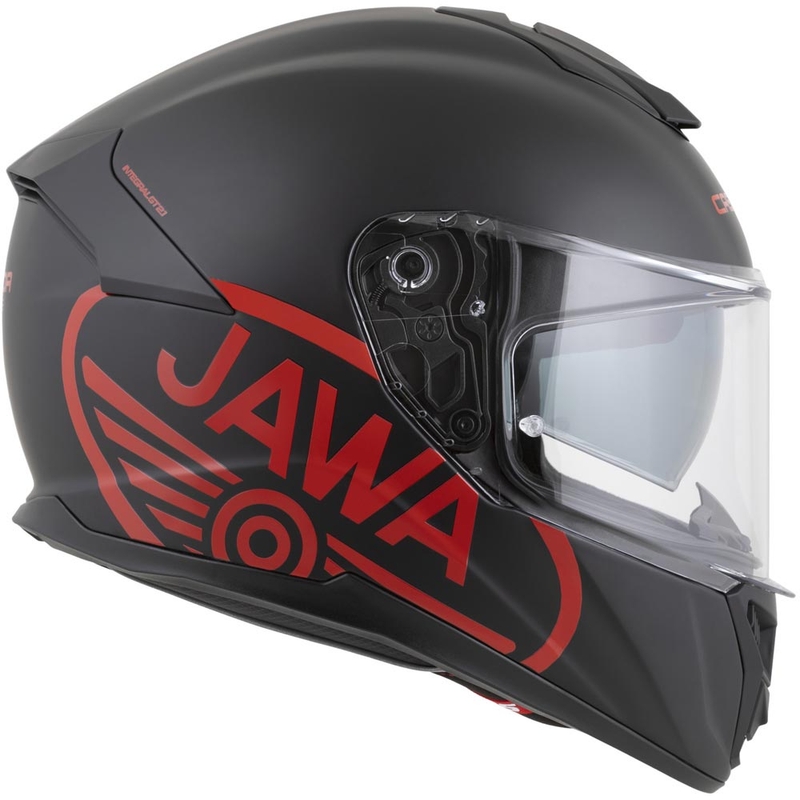 Cassida Integral GT 2.1 Jawa Solid каска за мотоциклет с пълно лице, матово черно-лъскаво червено