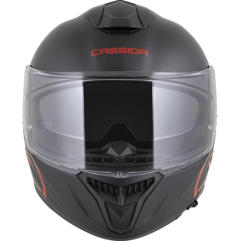 Cassida Integral GT 2.1 Jawa Solid каска за мотоциклет с пълно лице, матово черно-лъскаво червено