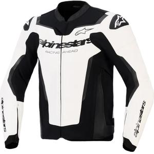 Кожено мотоциклетно яке Alpinestars GP Force V2, бяло-черно