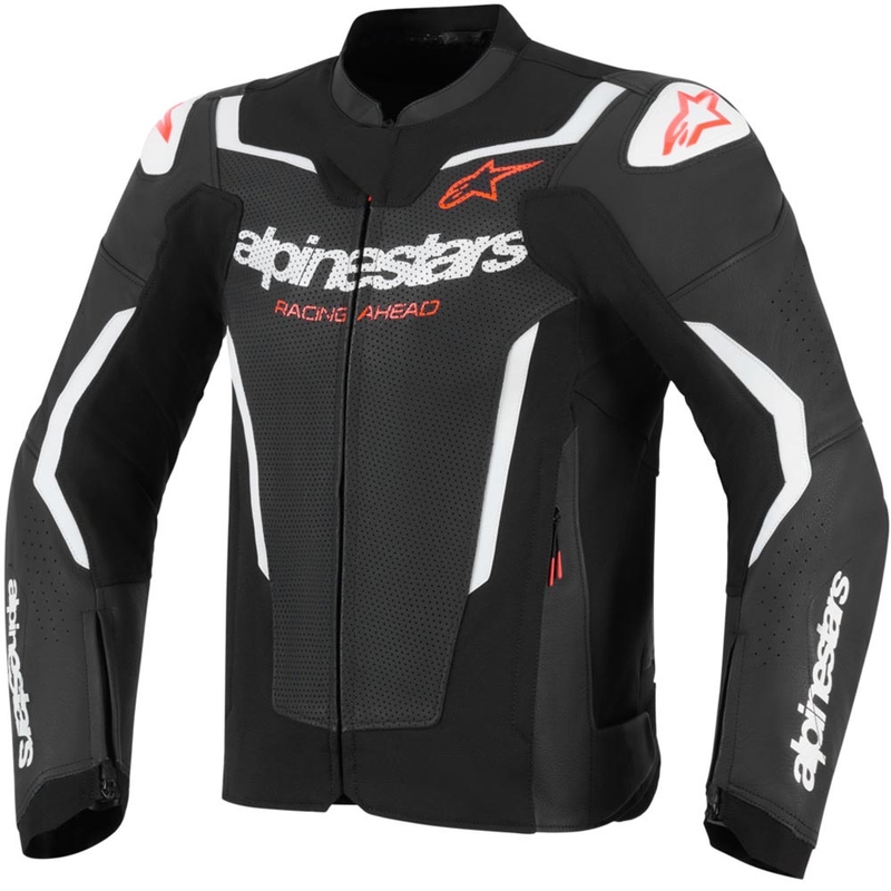 Кожено мотоциклетно яке Alpinestars GP Force V2 Airflow черно-бяло