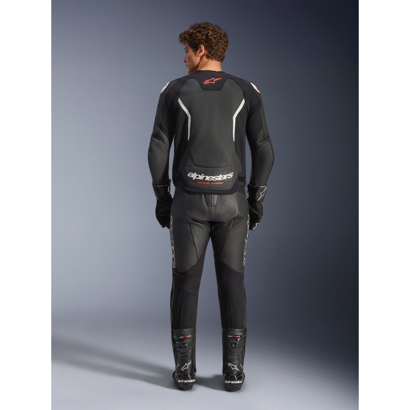 Кожено мотоциклетно яке Alpinestars GP Force V2 Airflow черно-бяло