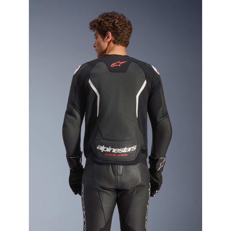 Кожено мотоциклетно яке Alpinestars GP Force V2 Airflow черно-бяло