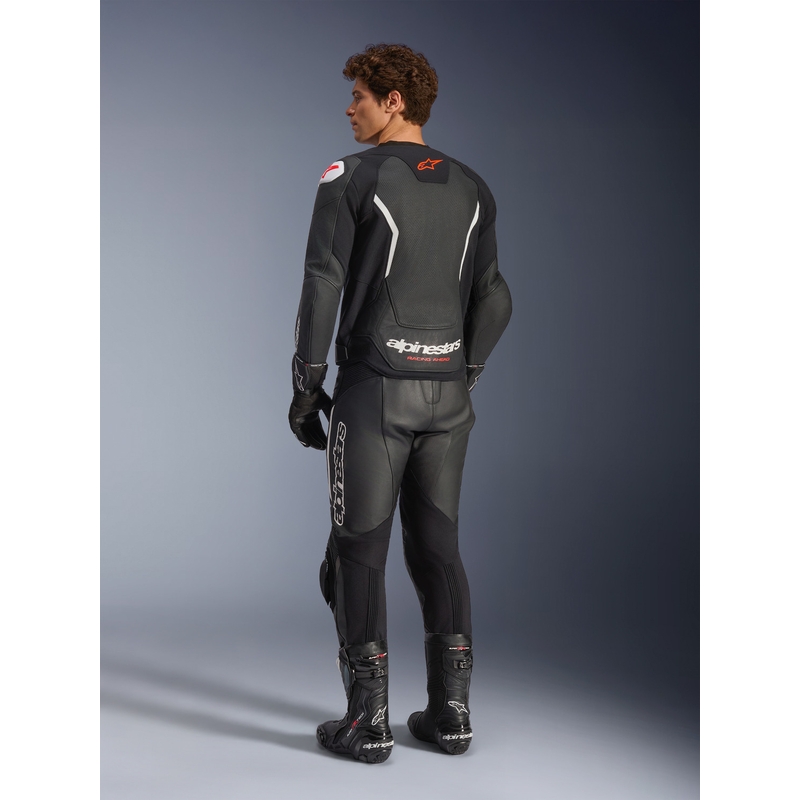 Кожено мотоциклетно яке Alpinestars GP Force V2 Airflow черно-бяло