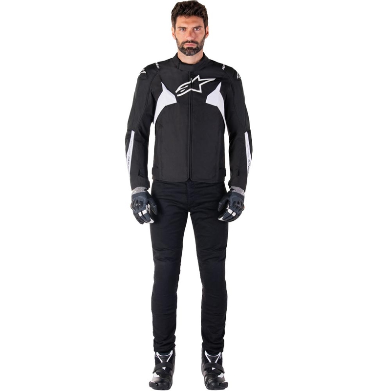 Alpinestars T-JAWS V4 Водоустойчиво мотоциклетно яке черно-бяло