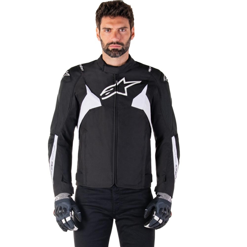Alpinestars T-JAWS V4 Водоустойчиво мотоциклетно яке черно-бяло