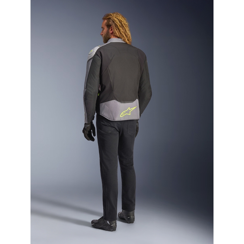 Водоустойчиво мотоциклетно яке Alpinestars T-JAWS V4, черно-светло сиво-сиво