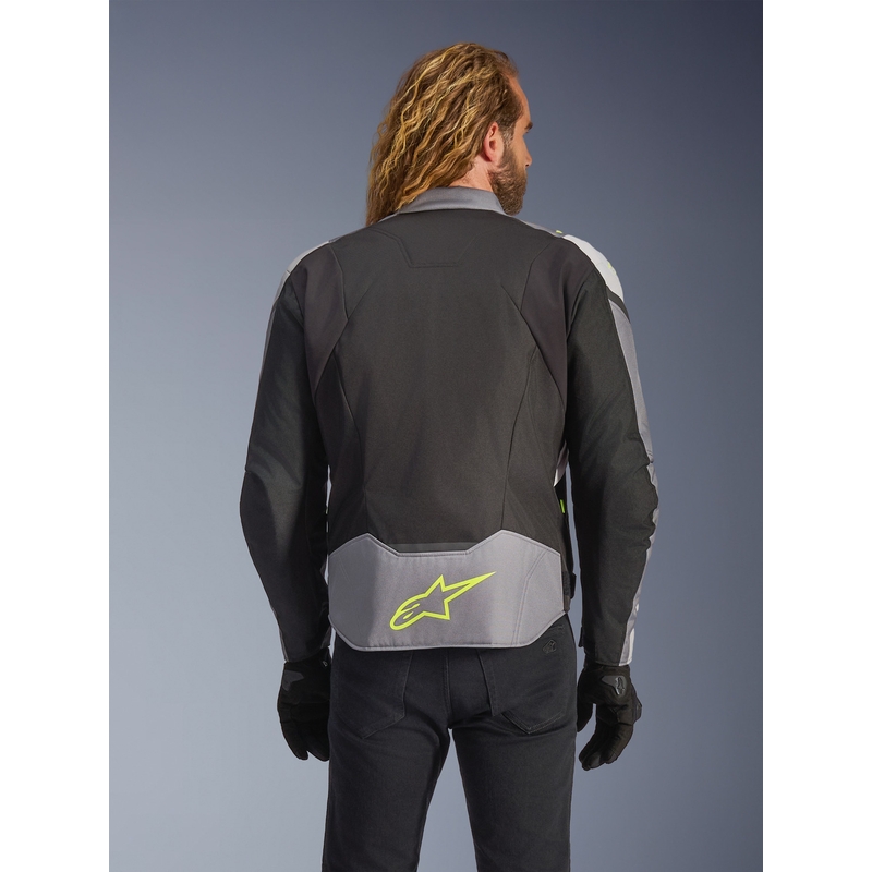 Водоустойчиво мотоциклетно яке Alpinestars T-JAWS V4, черно-светло сиво-сиво