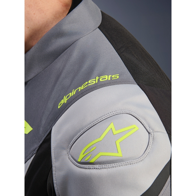 Водоустойчиво мотоциклетно яке Alpinestars T-JAWS V4, черно-светло сиво-сиво