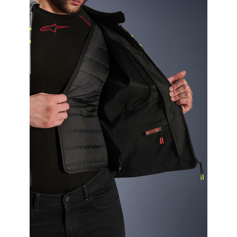 Водоустойчиво мотоциклетно яке Alpinestars T-JAWS V4, черно-светло сиво-сиво
