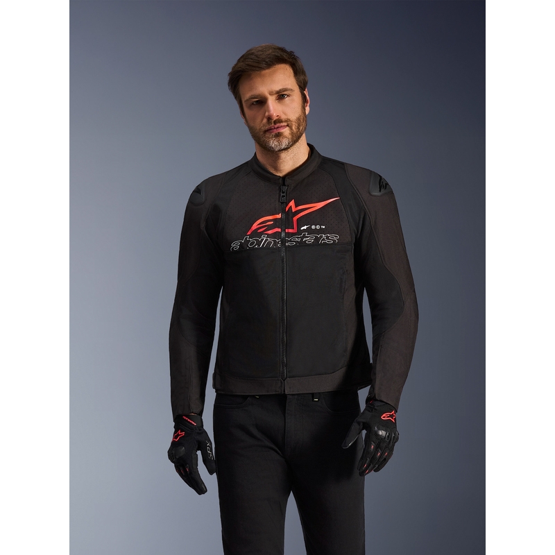 Яке за мотоциклет Alpinestars SMX Air, черно-червено-бяло