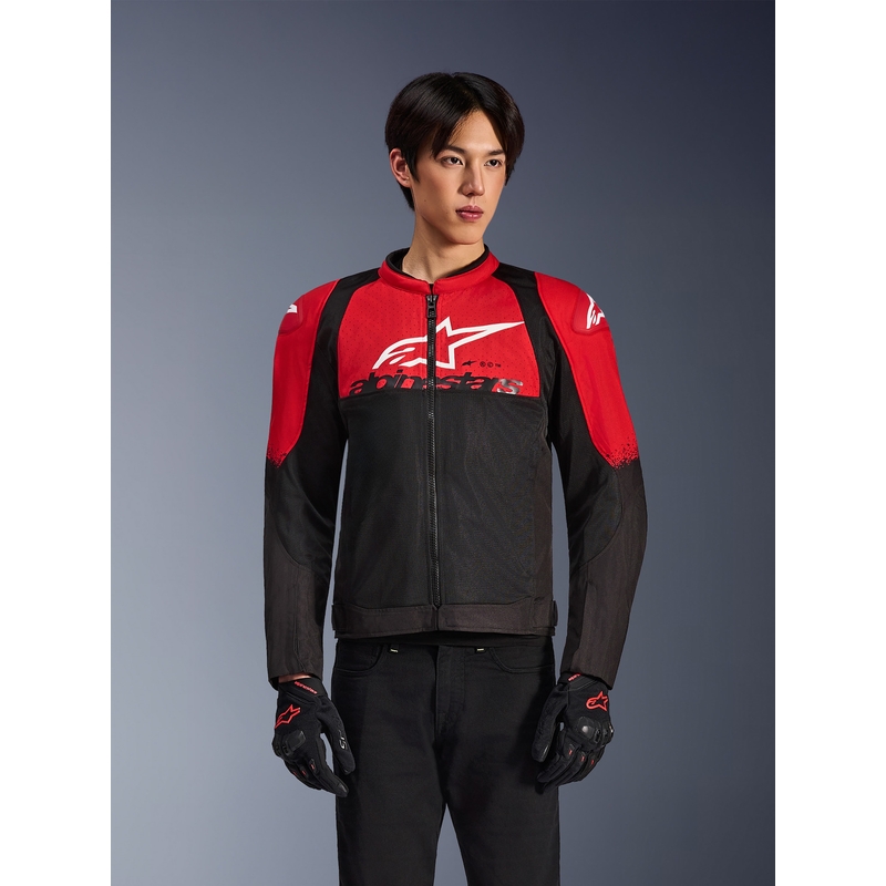Яке за мотоциклет Alpinestars SMX Air, червено-черно