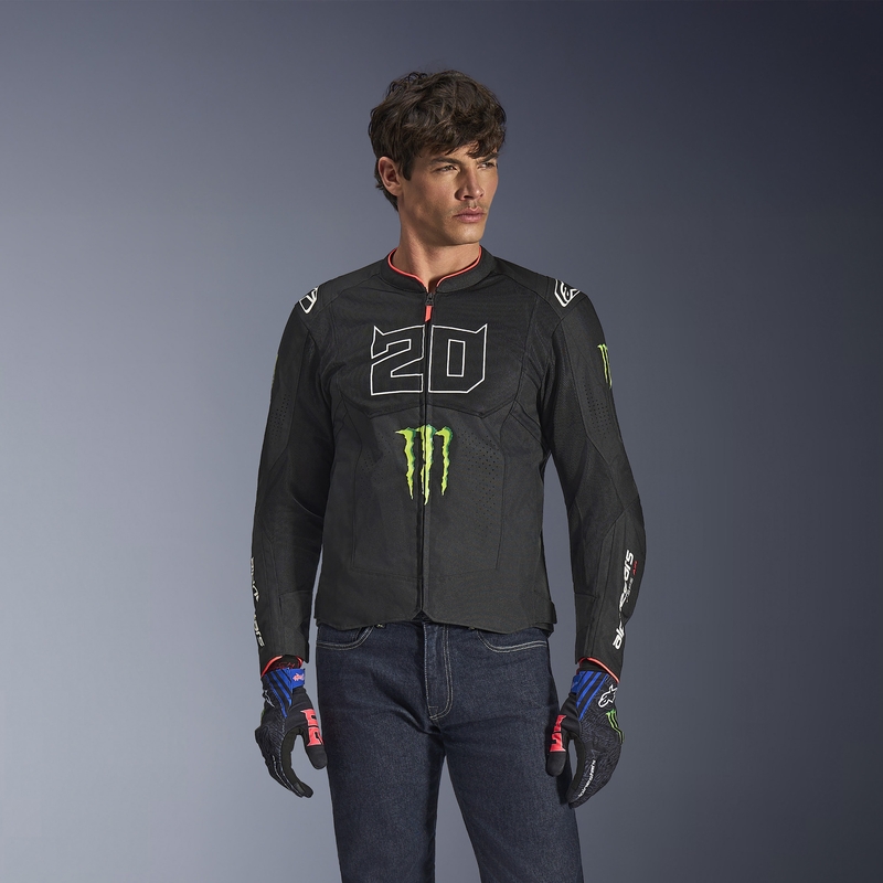 Мотоциклетно яке Alpinestars T-SPS Air V2 Monster FQ20, черно-бяла колекция
