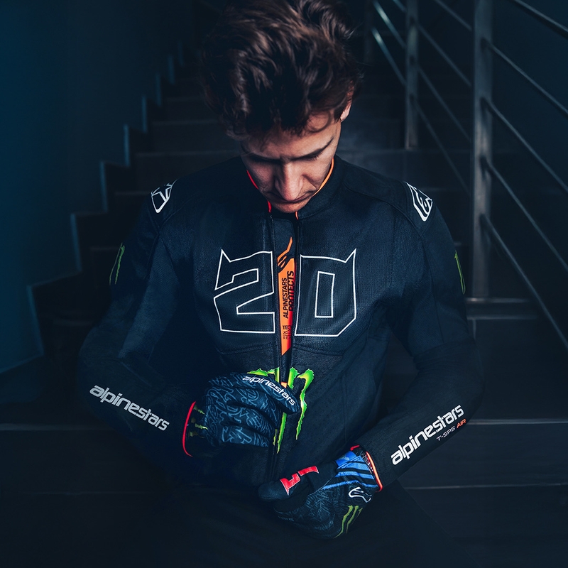 Мотоциклетно яке Alpinestars T-SPS Air V2 Monster FQ20, черно-бяла колекция
