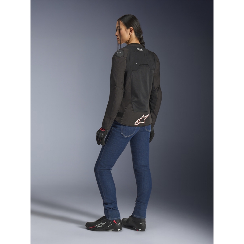 Дамско мотоциклетно яке Alpinestars Stella SMX Air, черно-бяло-флуоресцентно червено