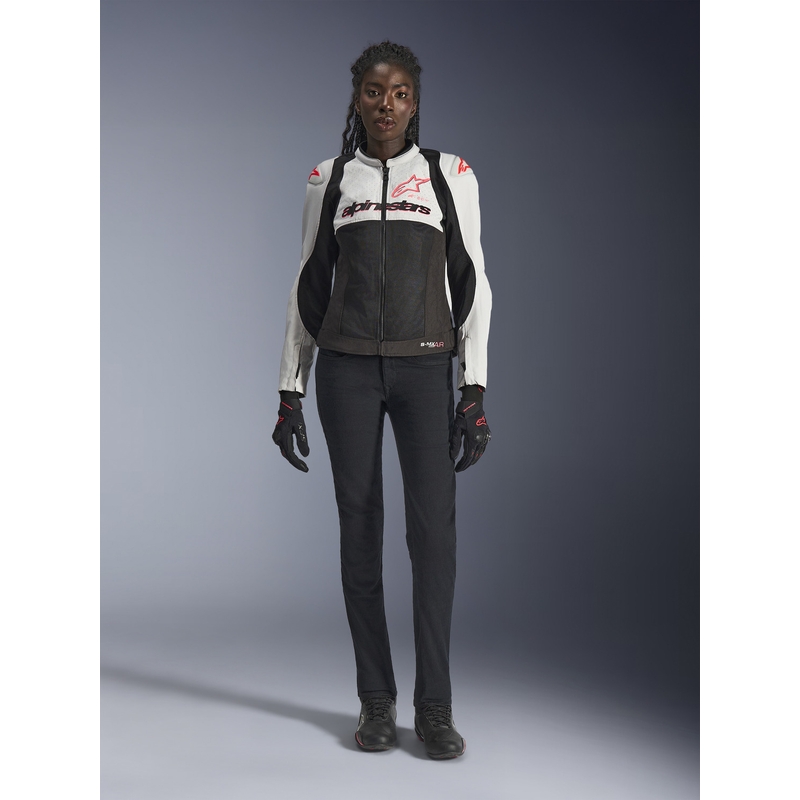 Дамско мотоциклетно яке Alpinestars Stella SMX Air, светло сиво-черно-розово