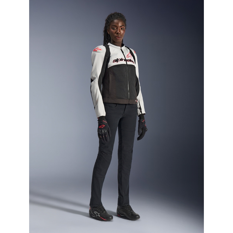 Дамско мотоциклетно яке Alpinestars Stella SMX Air, светло сиво-черно-розово