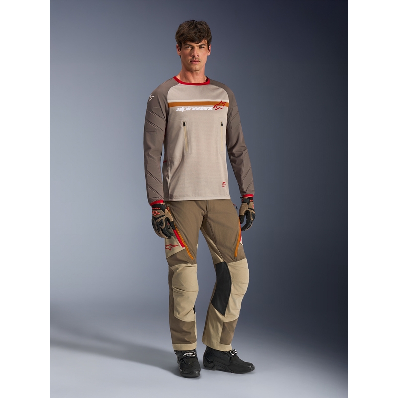 Alpinestars Maxdura Dual мотокрос фланелка кафяво-оранжева