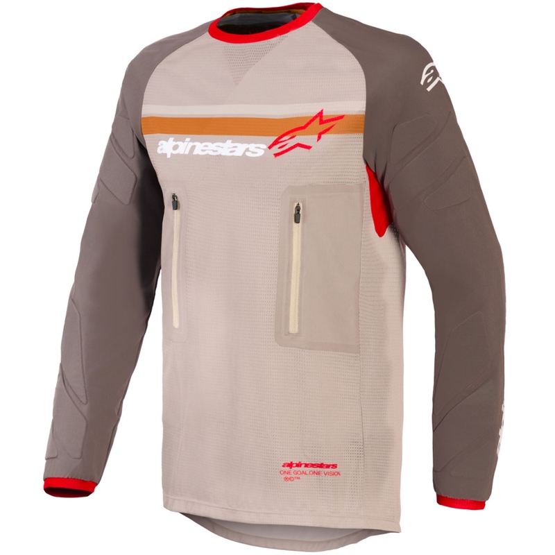 Alpinestars Maxdura Dual мотокрос фланелка кафяво-оранжева