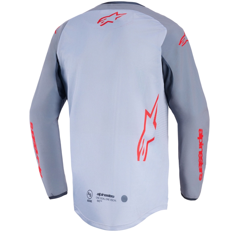 Alpinestars Maxdura Dual мотокрос фланелка светло сиво-тъмно сиво-оранжева