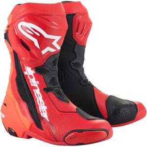 Alpinestars Supertech R флуо червени ботуши за мотоциклет