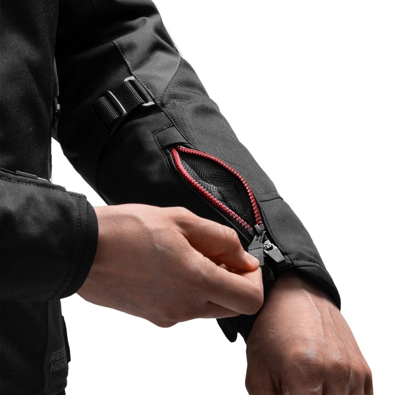 Мотоциклетно яке Rebelhorn Swift черно-тъмносиво-червено