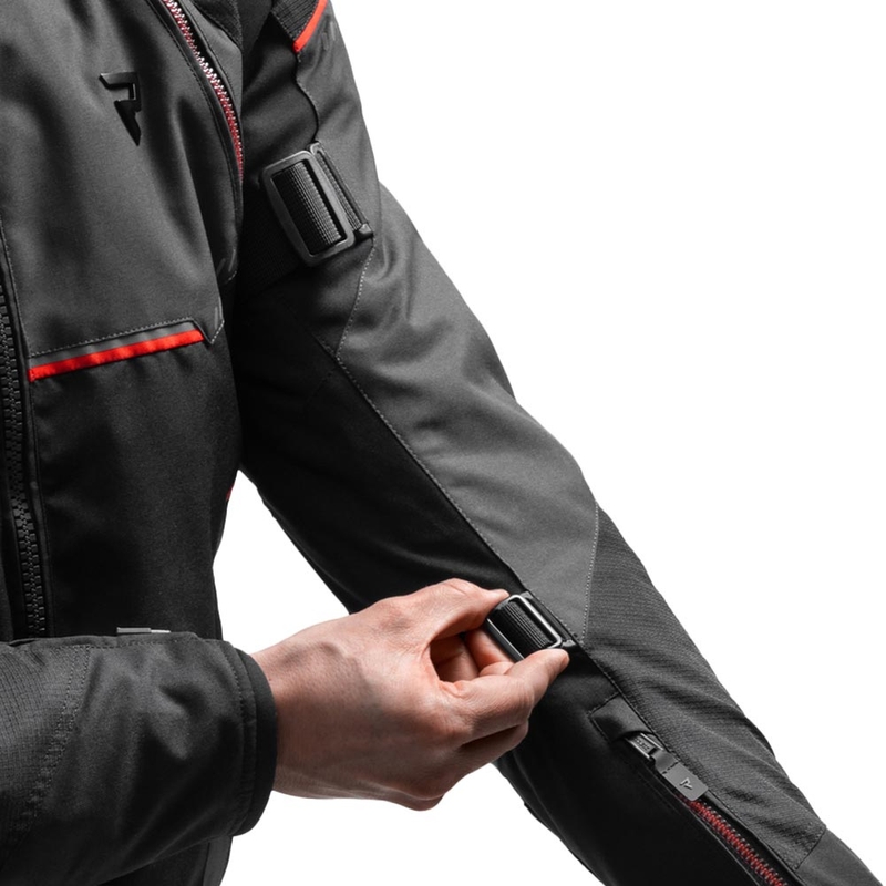 Мотоциклетно яке Rebelhorn Swift черно-тъмносиво-червено