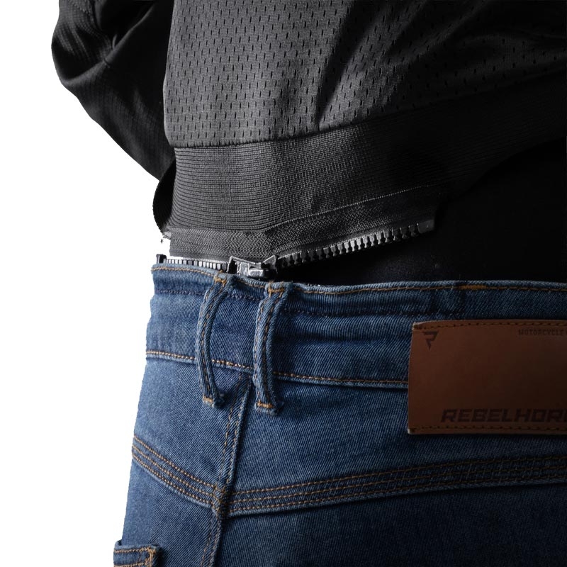 Мотоциклетно яке Rebelhorn Swift черно-тъмносиво-червено