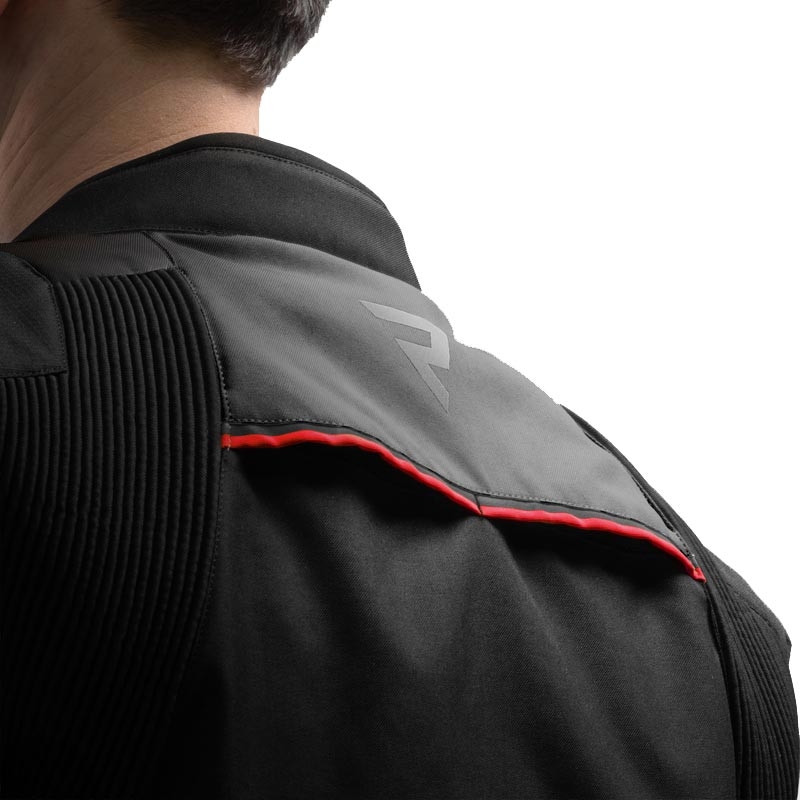 Мотоциклетно яке Rebelhorn Swift черно-тъмносиво-червено