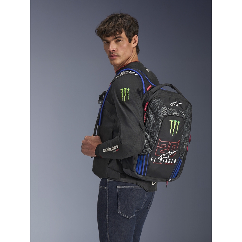Раница Alpinestars City Hunter V2 FQ20 Monster Collection, черно-флуоресцентно червено-синьо-зелено, 22 л разпродажба
