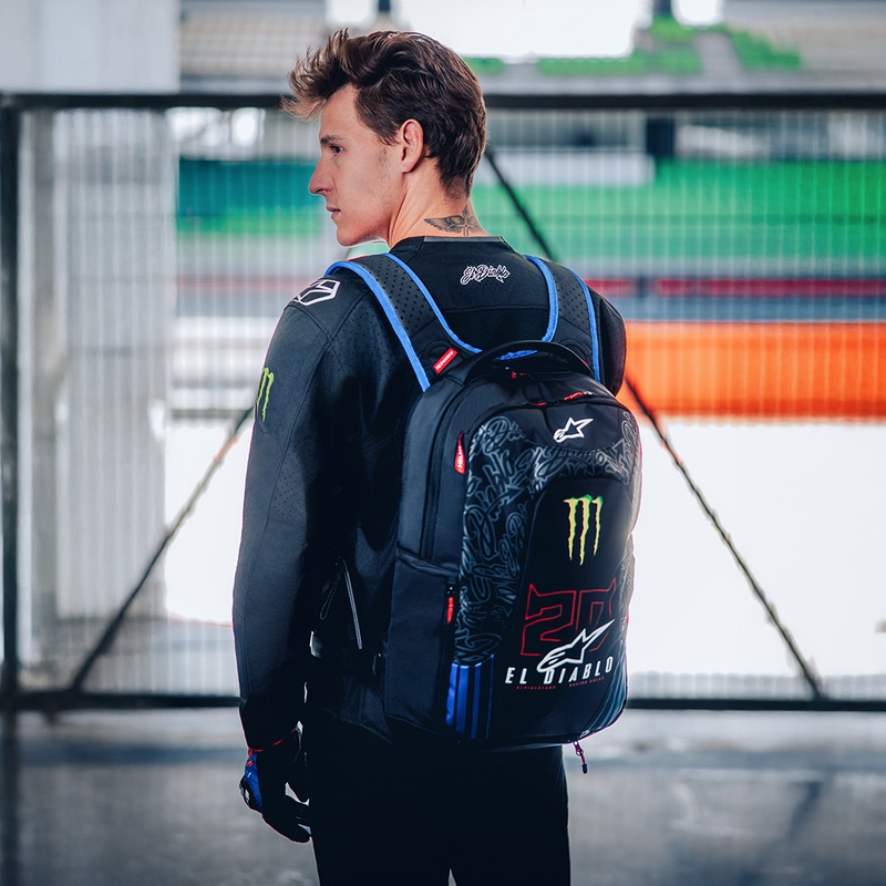 Раница Alpinestars City Hunter V2 FQ20 Monster Collection, черно-флуоресцентно червено-синьо-зелено, 22 л разпродажба
